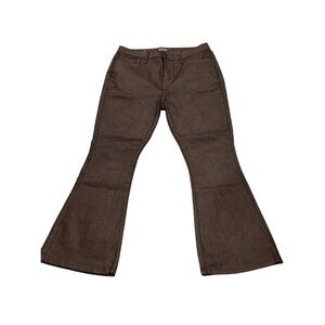 A.n.a High-Rise Flare Pants 12P Brown Cotton/Polyester Blend